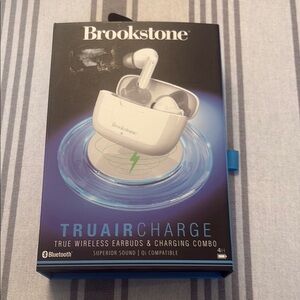 Brookstone True Wireless Earbuds with Charging Case